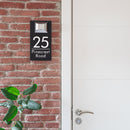 Personalized Solar Modern Door Plaque