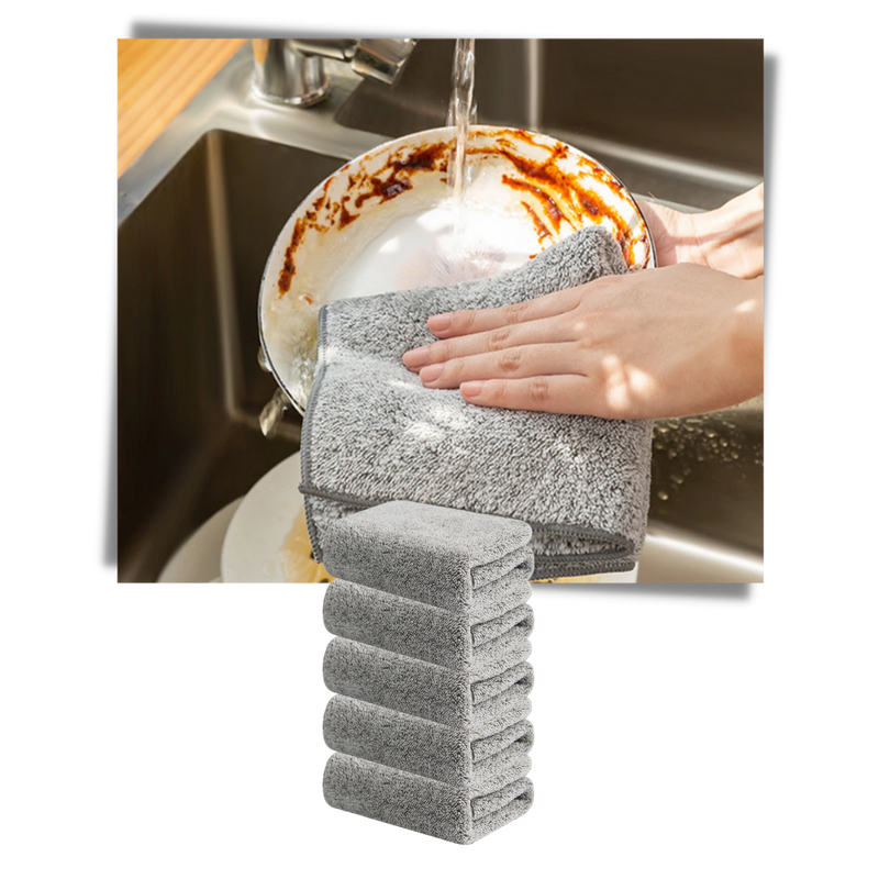 Absorbent Microfiber Bamboo Dishcloth