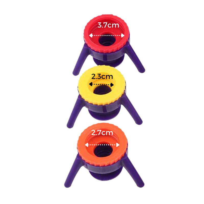 Pack of 6 Versatile Bottle Stand Caps