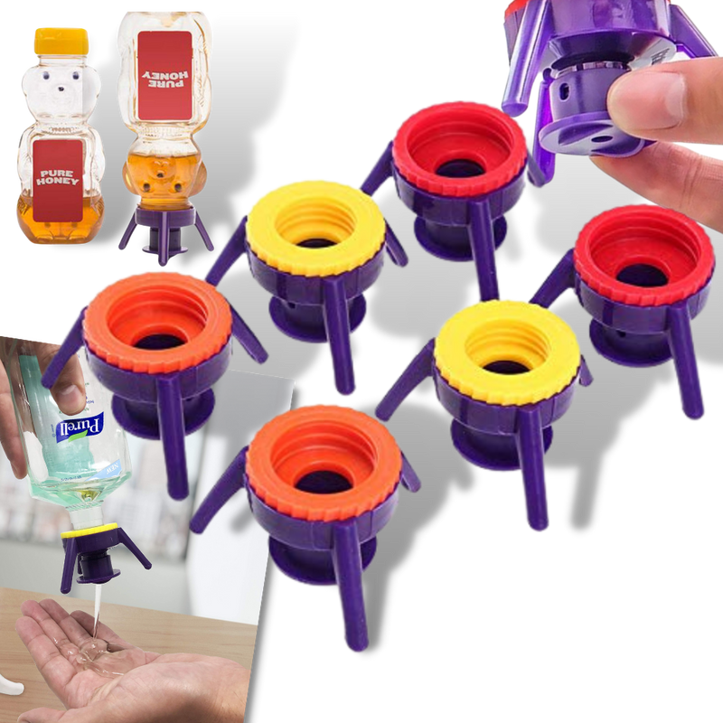 Pack of 6 Versatile Bottle Stand Caps