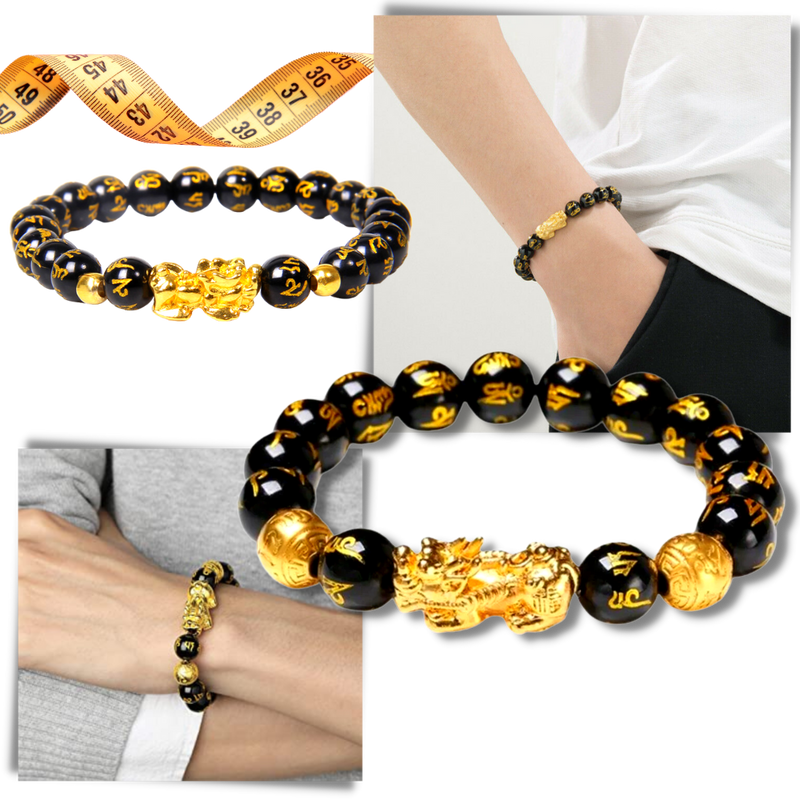 Black & Gold Obsidian Bracelet