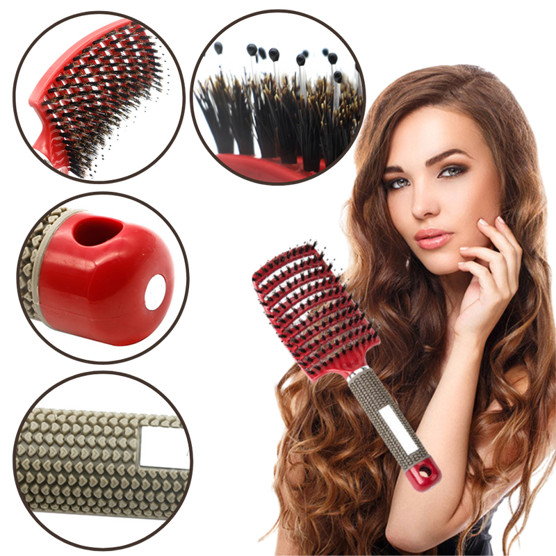 Boar Bristle Massaging Hairbrush