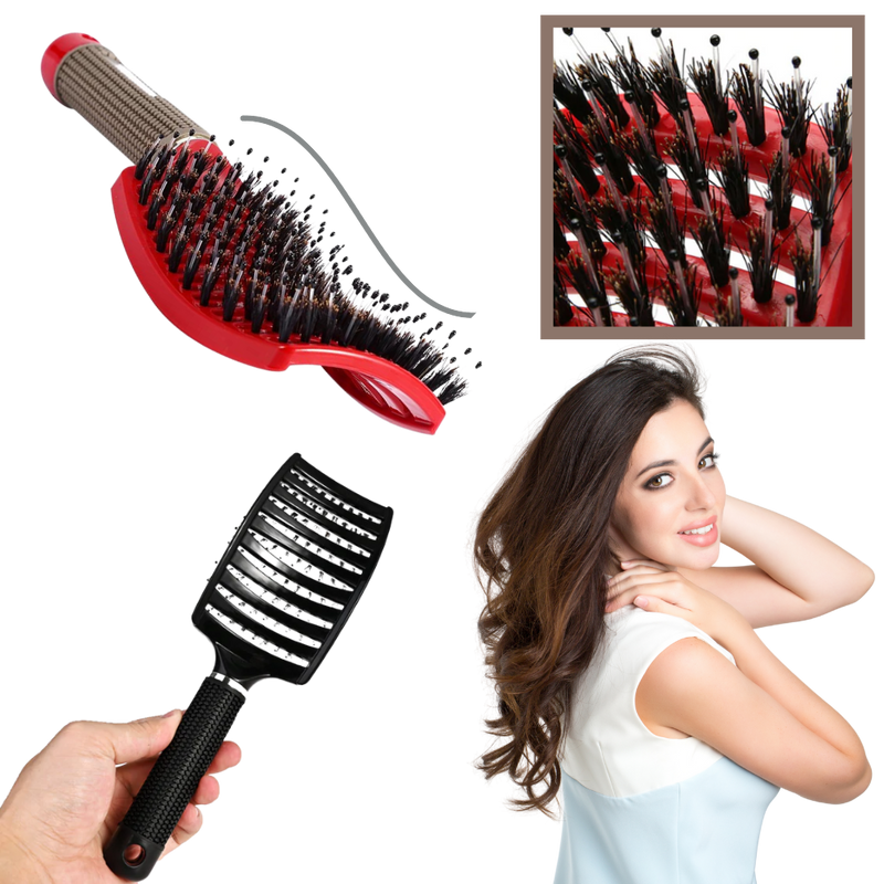 Boar Bristle Massaging Hairbrush