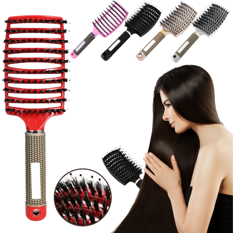 Boar Bristle Massaging Hairbrush