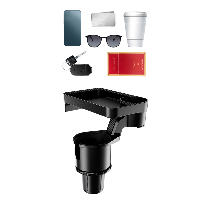 Car Cup Holder and Rotating Tray