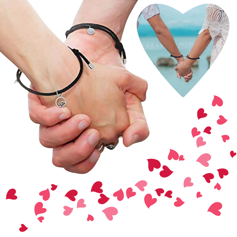 Set of 2 Magnetic Bracelets for Couples