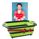 Collapsible Cutting Board with Basket