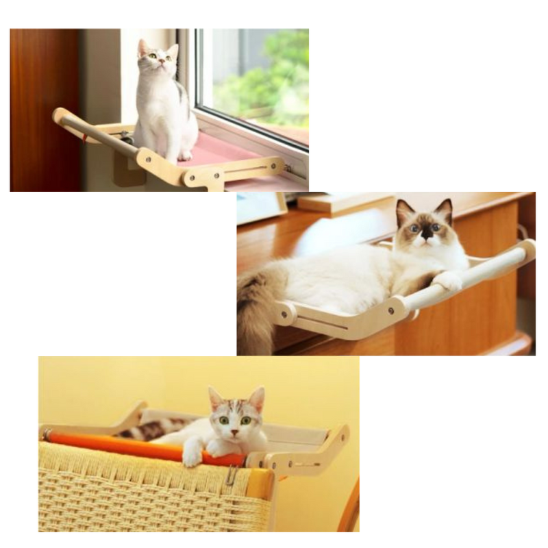 Wooden Window Perch for Cats
