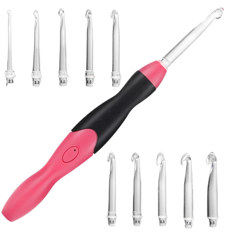 Set of Ergonomic LED Crochet Hooks
