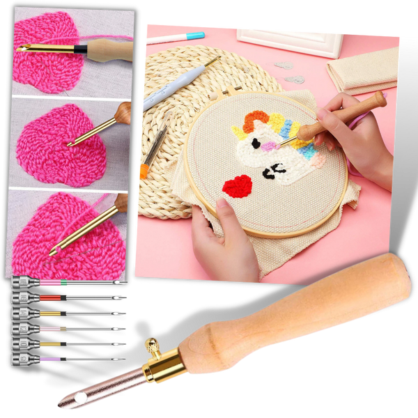 Embroidery Punch Needle Tool Kit