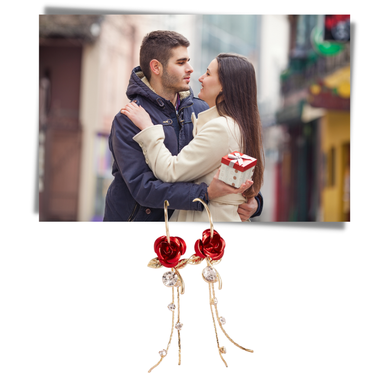 Rose Tassel Earrings