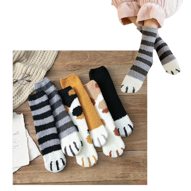 Cat's Paw Winter Socks