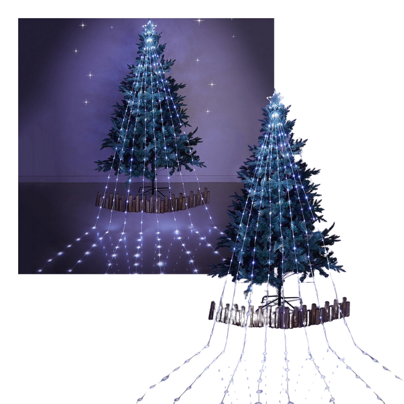 Christmas Tree Waterfall Fairy Lights