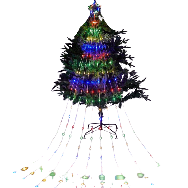Christmas Tree Waterfall Fairy Lights