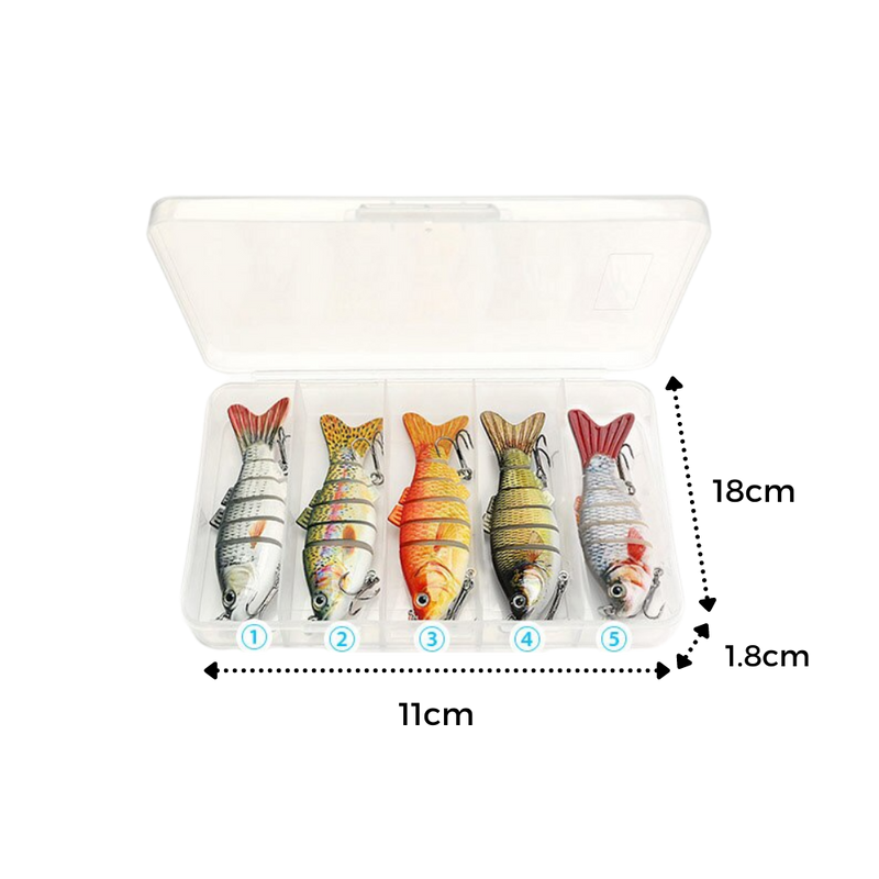 Set of Artificial Wobbler Fishing Lures
