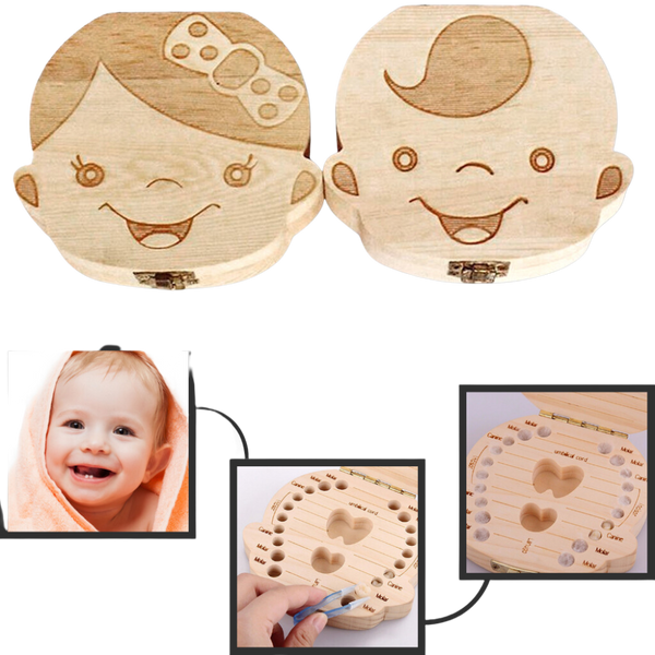 Wooden Baby Teeth Box