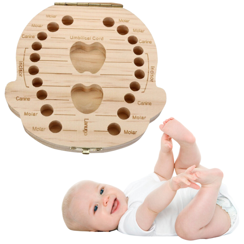 Wooden Baby Teeth Box