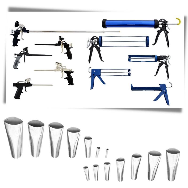 Stainless Steel Caulking Nozzle Set