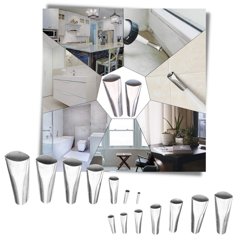 Stainless Steel Caulking Nozzle Set
