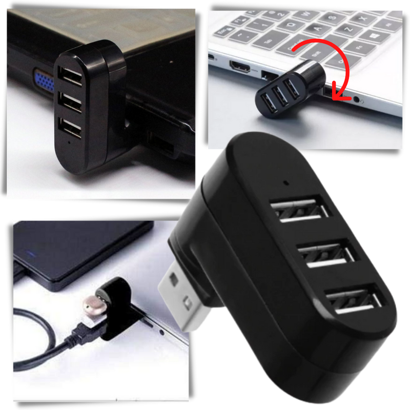 Multi-Port USB Rotating Adapter