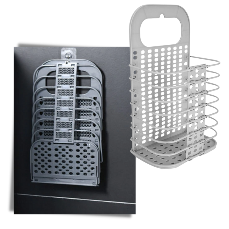 Plastic Folding Wall-Mountable Laundry Basket