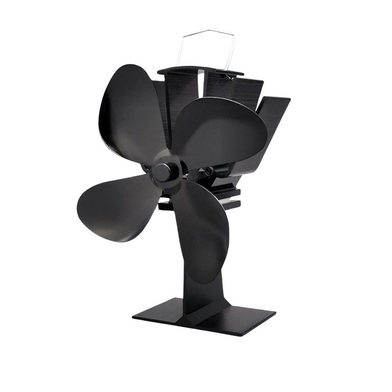 4-Blade Heat Powered Stove Fan for fireplaces