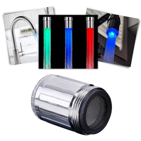 Tap Nozzle With Colour-Changing Temperature Sensor