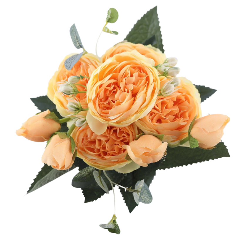 Artificial Silk Peony and Roses Flower Bouquet