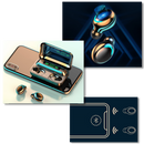 Bluetooth earphones with charging battery box