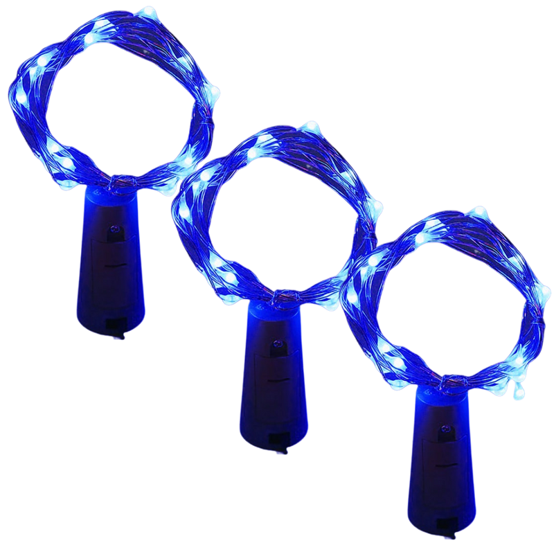 Bottle string LED light with cork (pack of 3)
