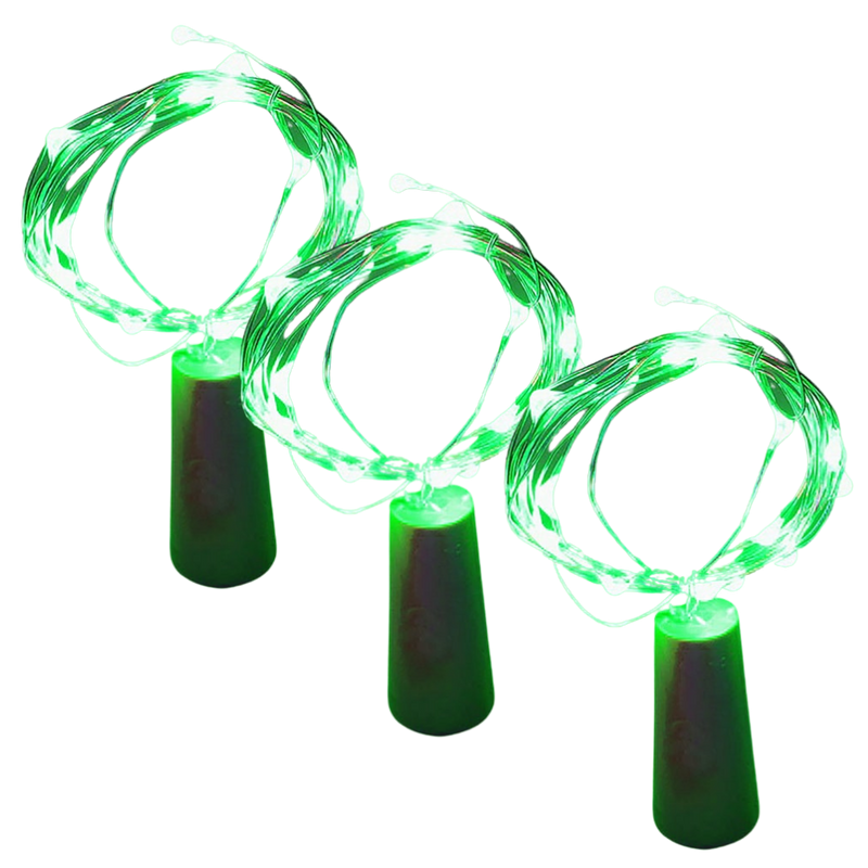Bottle string LED light with cork (pack of 3)