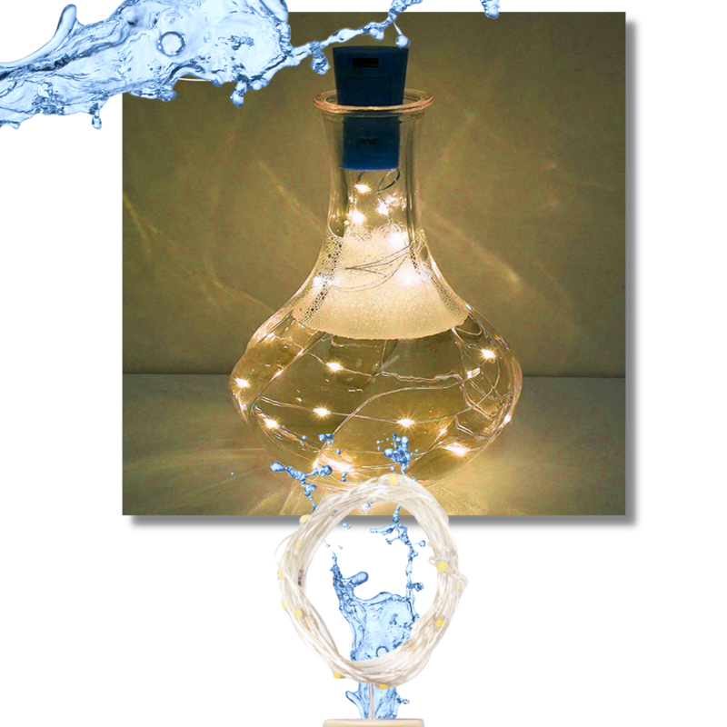 Bottle string LED light with cork (pack of 3)