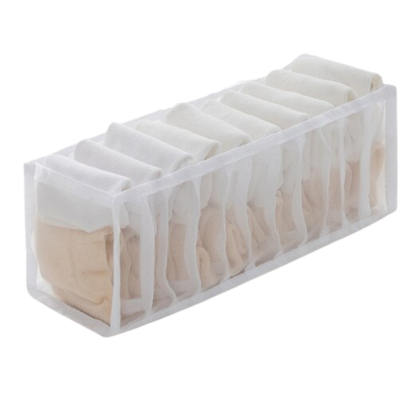 Mesh wardrobe clothes organizer