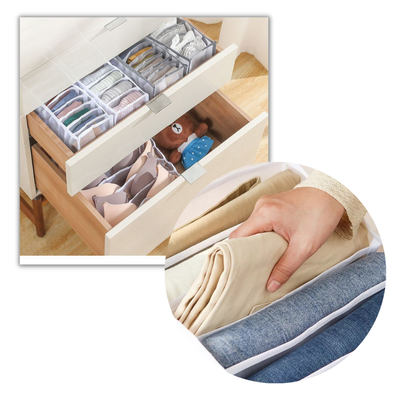 Mesh wardrobe clothes organizer