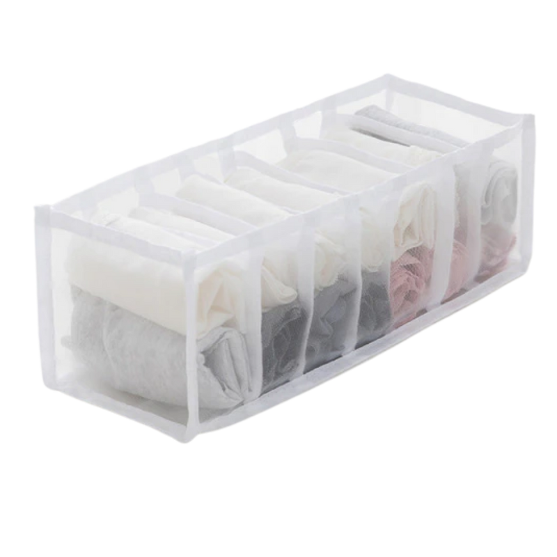 Mesh wardrobe clothes organizer