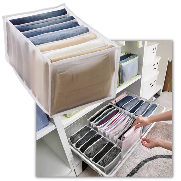 Mesh wardrobe clothes organizer