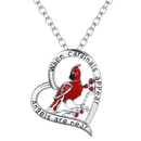Cardinal Heart Pendant Necklace