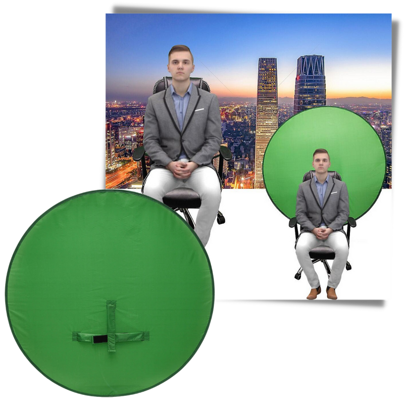 Collapsible Green Screen for Chair
