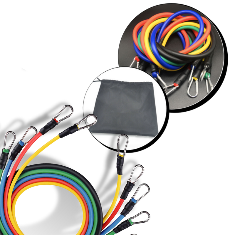 Complete Exercise Resistance Bands Set (11 Pcs)