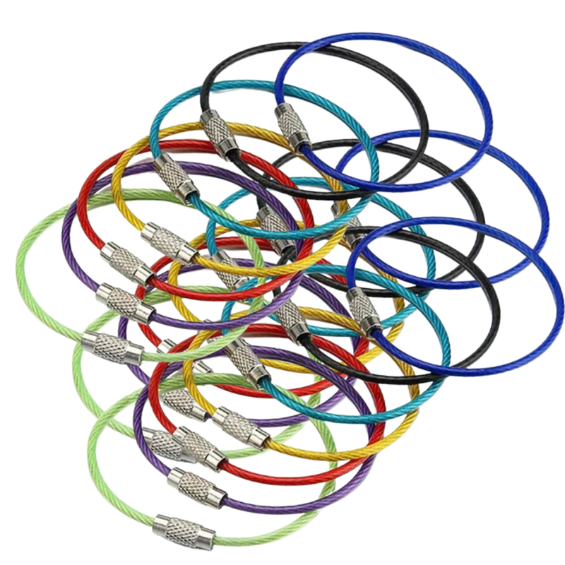 Pack of Flexible Wire Keychains