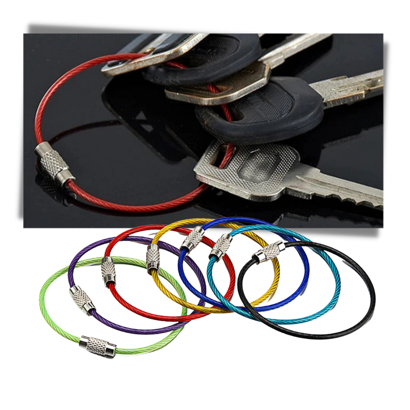 Pack of Flexible Wire Keychains