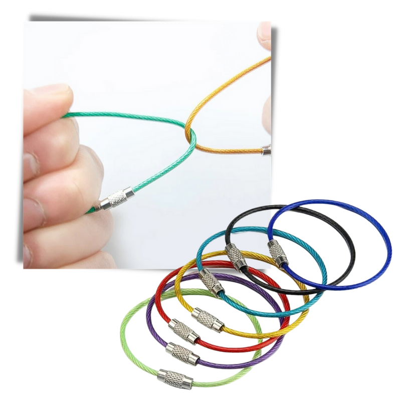 Pack of Flexible Wire Keychains
