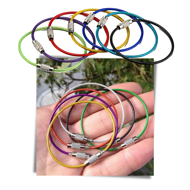 Pack of Flexible Wire Keychains