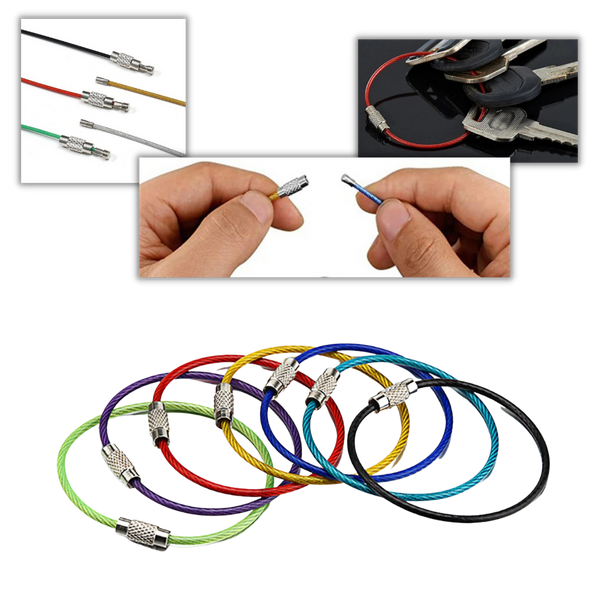 Pack of Flexible Wire Keychains