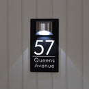 Personalized Solar Modern Door Plaque