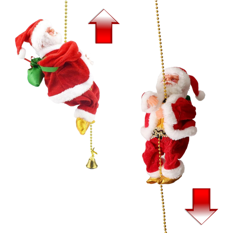 Electric climbing Santa Claus decoration