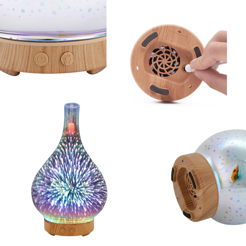 Essential Oil Diffuser Fireworks Pattern Vase Shape