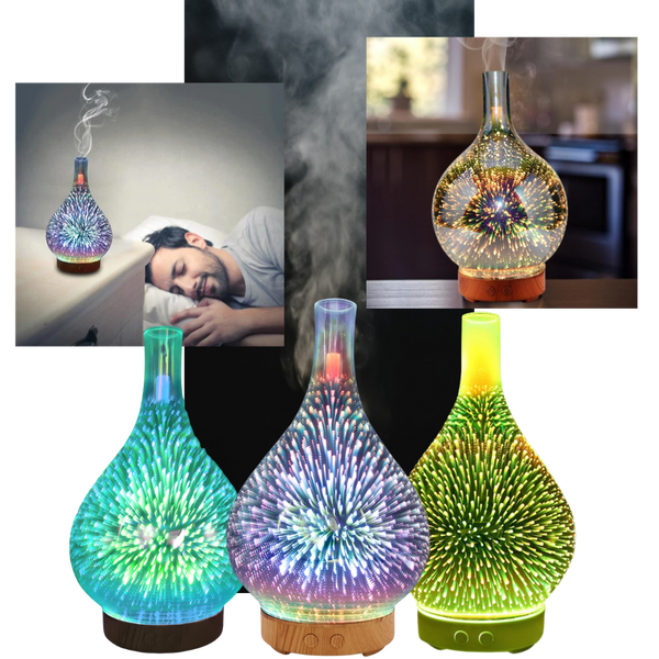 Essential Oil Diffuser Fireworks Pattern Vase Shape