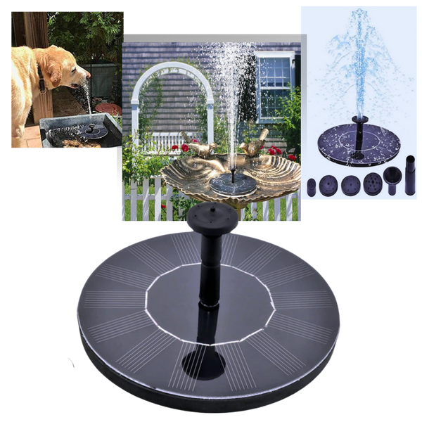 Floating solar water fountain