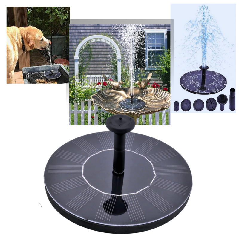 Floating solar water fountain